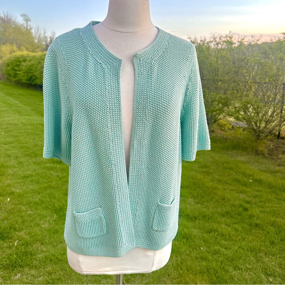 Anne Klein open-front knit cardigan sweater